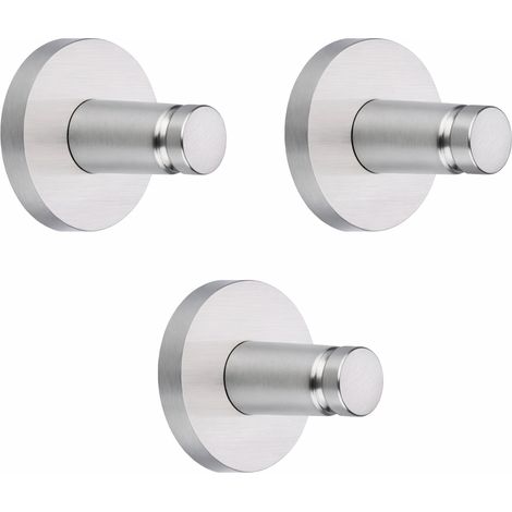 Lot de 3 — tesa Moon Crochet Serviette Acier Inox - Sans perçage 36mm (1/5)