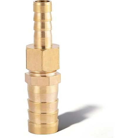 Connecteur de Prise de Réduction en Laiton, 8 mm-19 mm Raccord Tuyau Droit, Réducteur, Raccord Réducteur Tuyau de Raccordement, pour Conduite d'eau et Conduite d'huile (8-19 mm) (1/5)