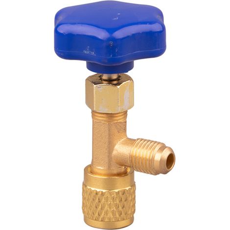 Soupape de réfrigération climatisation adaptateur de contrôle de fluide frigorigène filetage mâle pour R22 R134a (1/5)