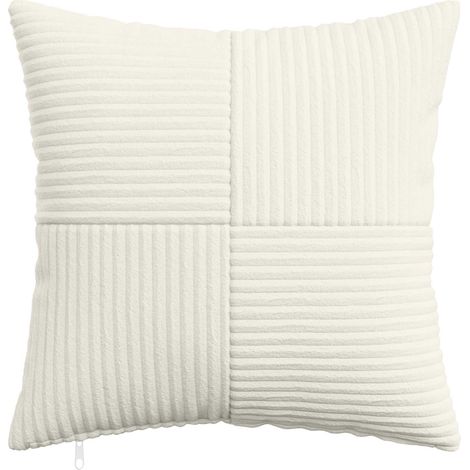 vidaXL Funda de almohada 6 pcs ALMELO Crema 35 x 35 cm pana (1/2)
