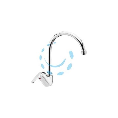 RUBINETTO MISCELATORE MONOCOMANDO LAVELLO CANNA PONTE SERIE CUCINA