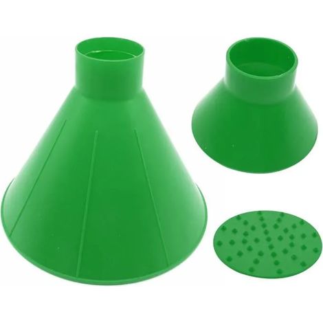 3pcs entonnoir gratter un grattoir de voiture ronde pare-brise neige déneigement outil vert