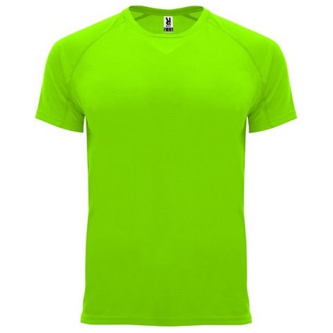 Camiseta técnica de manga ranglán con factor protección UV BAHRAIN ROLY S Verde flúor
