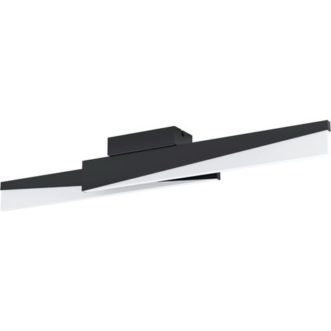 Plafonnier Isidro Noir Satiné L: 86 B: 8 h: 11cm Dimmable 3000k (1/3)