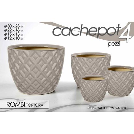 Set 4 cachepot Ø30/22/15/12 cm (1/2)