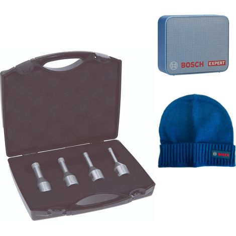 Bosch Diamanttrockenbohrer-Set Dry Speed, 4-teilig, 6 - 12 mm & JBL GO2 Lautsprecher, Beanie (1/3)