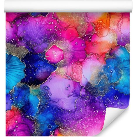 Carta da parati con inchiostro viola e blu, sfondo viola per soggiorno e camera da letto 50x1000 (1/5)