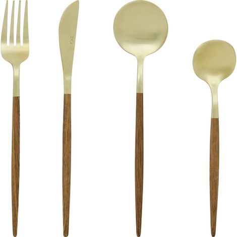 Ménagère Ida 24 pièce(s) marron L2,7xp0,7xH22,7cm - Atmosphera créateur d'intérieur