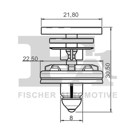 Kit de clip de fixation, revêtement intérieur FA1 11-40022.5 AUDI 7L6868243