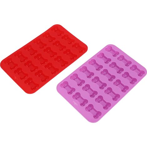 2 Stück knochenförmige Silikon-Eisgitterform mit 18 Löchern zum Formen von Schokoladenkuchen, DIY-Backwerkzeug (1/5)