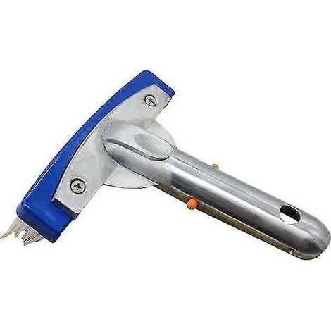 Brosse de nettoyage de piscine en acier inoxydable de 14 cm (5,5 pouces) de long, pour spas et piscines, outil pour nettoyer les parois et le fond. (1/5)