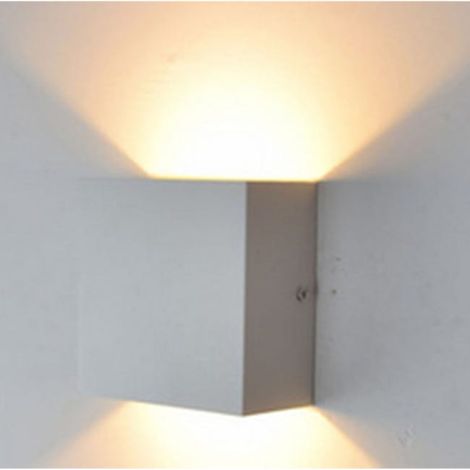 Applique murale LED 7W aluminium blanc chaud, luminaire moderne multifonction pour chambre, salon, couloir et entrée, éclairage mural design 180° réglable. (1/5)