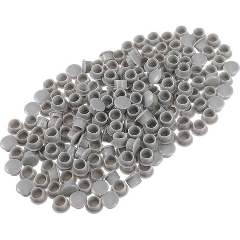 300 cache-vis ronds en plastique gris meubles étagères armoires (1/5)