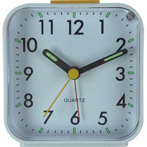 Réveil Silencieux - 8,3 x 8,3 x 4 cm - Affichage Numérique LED - Fonction Snooze et Éclairage - Alimentation Pile AA - Pour Bureau Chambre Voyage (1/5)