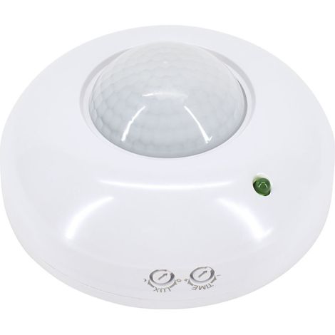 Détecteur de mouvement 360° - Blanc - 1200W max - Portée 6m - IP20 (1/5)