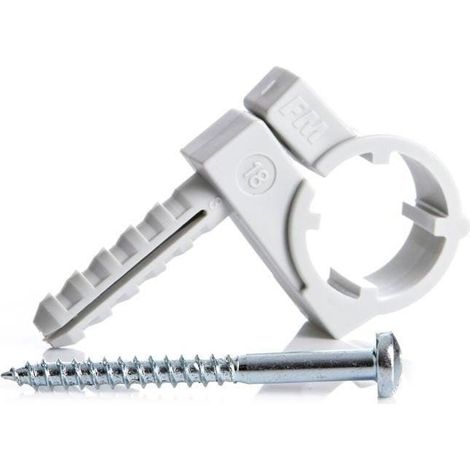 Specialist Support de tuyaux plastique D18 M8 2 pièces