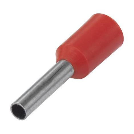 Embout simple d'extrémité de câble TRU COMPONENTS E15-08RD 1.5 mm² x 8 mm partiellement isolé rouge (1/2)