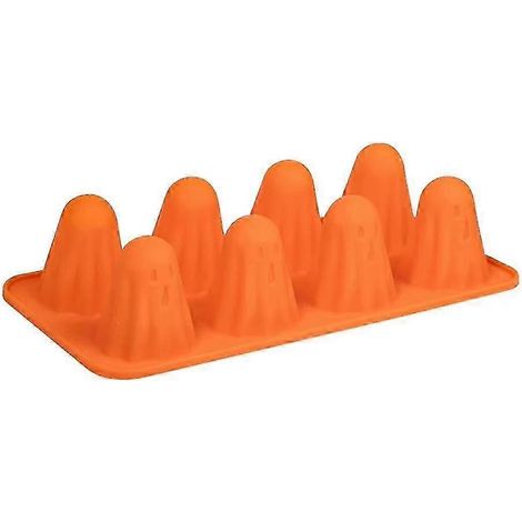 Les moules en silicone 3D en forme de fantôme sont compatibles avec les pâtisseries alimentaires telles que les desserts au chocolat, les bonbons et les gelées. Leur forme de fantôme facilite le démou (1/5)