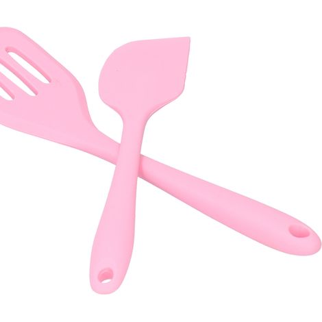 Ensemble de spatules de cuisine en silicone, racloir à pâtisserie, batteur à œufs résistant à la chaleur, ustensile de cuisine (rose) (1/5)