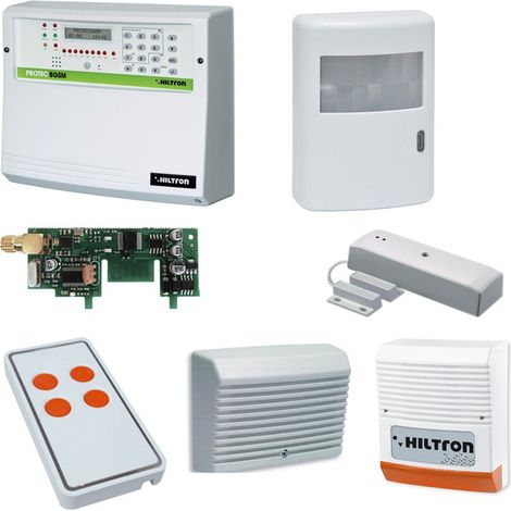 Kit Allarme Xr Via Radio Con Centrale Ibrida (Hiltron Cod. Kxr8Gsma)