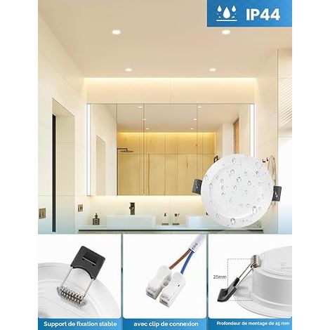 Spots LED Encastrables, Blanc Neutre 4000K, 5W 450 lm (1/3)