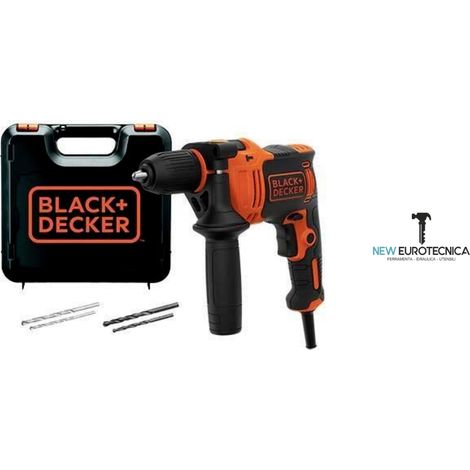 Trapano a percussione beh710k black-decker - volt 230 watt 710 + valigia + a