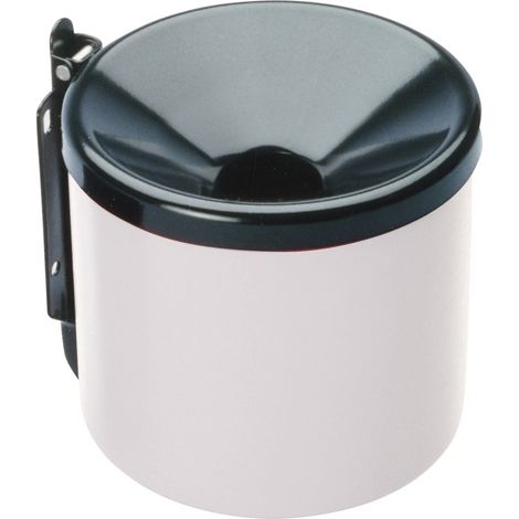Posacenere da parete autoestinguente per interni ed esterni, bianco, diametro 15 cm