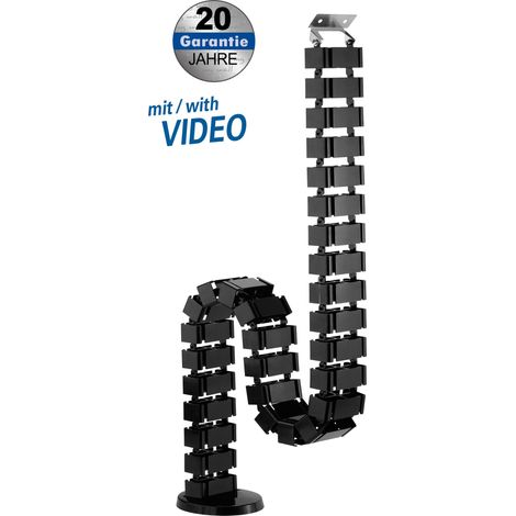 mywall Guide de Kabel HZ42SL mit einer Länge de bis zu 1285 mm, Management de Tischkabel mit Befestigung de Schrauben, Kabelkanal de Cable Rund, System de 4 Kanäle mit Modulrahmen