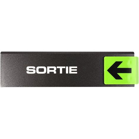 Plaque de porte Sortie flèche à gauche - Europe design 175x45mm - 4261256