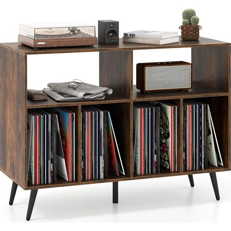 meuble vinyle rangement vinyle meuble platine vinyle meuble hifi porte vinyle support vinyle rangement cd support pour tourne-disque bibliothèque ba (1/5)