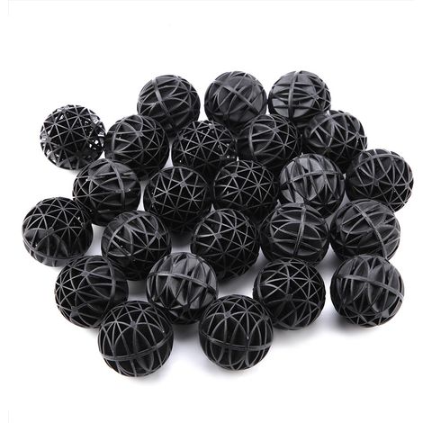 50 Billes Filtrantes Bio Poreuses pour Aquarium avec Coton, 46mm - Filtre Bassin (1/5)
