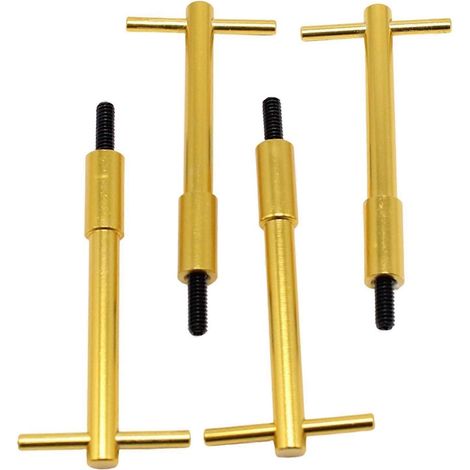 4 boulons à oreilles en aluminium doré pour cache-culbuteurs, fixation en T, pas de 1/4"-20, pour moteurs SBC, BBC, Chevy, Ford et Dodge. (1/5)