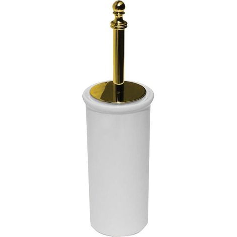 PÉRLA brosse de toilette indépendante, céramique, or