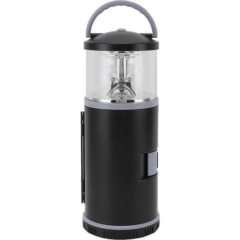 Campinglaterne mit Werkzeugset, tragbar, mit klarem Lampenschirm, ergonomischem Griff und batteriebetriebener LED-Beleuchtung