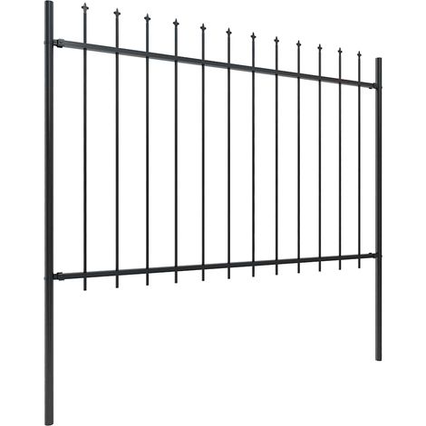 Maison Exclusive - Gartenzaun  Stahl  Stabil  Rechteckig  Mod