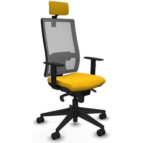 Piqueras y Crespo Horna Chaise de Bureau Jaune Confort (1/3)