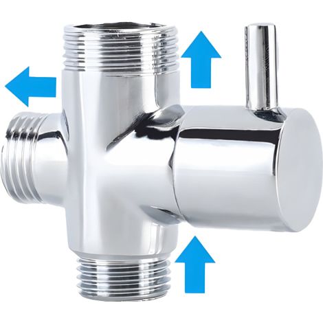 Válvula interruptora para columna de ducha de lluvia de 1/2 x 1/2 x 3/4 con funciones estándar (1/5)