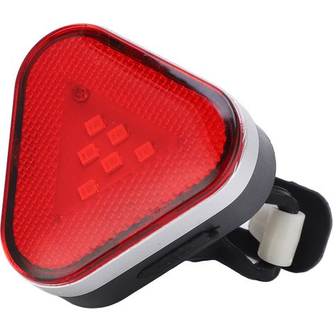 Feu arrière vélo rechargeable étanche, lampe triangle d'avertissement avec 4 modes clignotants (1/5)