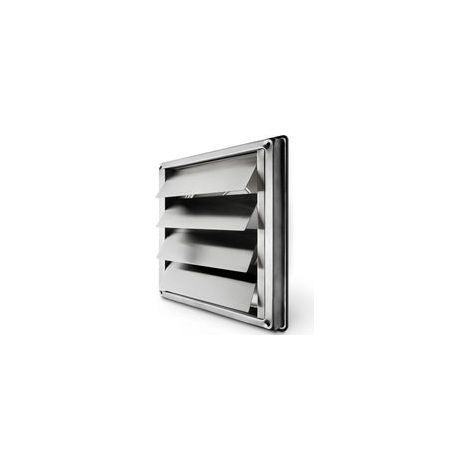 Grille de ventilation 150 mm en inox Clapet antiretour à lamelles mobiles Résistante aux intempéries Installation facile pour hottes et ateliers (1/5)