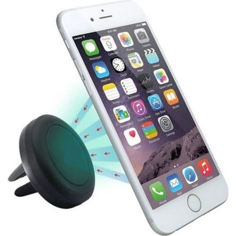 Support Voiture Magnétique Aération pour Smartphone iPhone/Samsung - Noir (1/4)