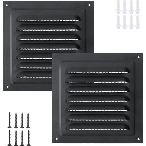 Châssis Boîtier électrique Grilles de ventilation et de refroidissement Grille de ventilation Grille d'aération Paroi extérieure Perforation étanche à la pluie Grilles de chauffage 150 x 150 mm (1/5)