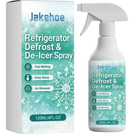 Spray dégivrant pour réfrigérateur JAKEHOE, pour un usage quotidien. Nettoie et désodorise le réfrigérateur. Format portable, 120 ml. (1/5)