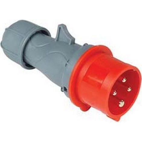 2PZ SPINA INDUSTRIALE VOLANTE BLU 3P+E CEE IP44 -16A colore rosso
