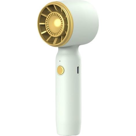 Tragbarer Ventilator, elektrischer Handtaschenventilator, persönlicher Ventilator für das Büro im Freien, wiederaufladbar über USB (grün)