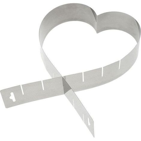 Herzbackform 5 cm hoch Edelstahl