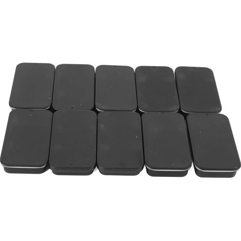 Boîte Métallique à Dessus Coulissant, Mini Récipient Coulissant Portable étanche pour Baume à Lèvres, Bonbons à la Menthe, étui Vide en Fer Blanc de Taille Voyage 10 Pièces (1/5)