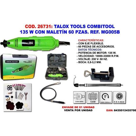 talox multiherramienta combitool 135 w c-maletin 60 pzas. mg005b