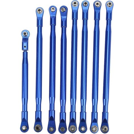 Kit de biellettes de direction en aluminium bleu avec barre antiroulis pour crawler Axial SCX6 JLU à l'échelle 1/6 (1/5)