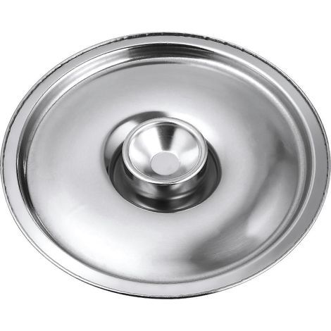 Edelstahldeckel für Kochtopf, kleine Bratpfanne oder Auflaufform. Deckel für Gewürzregal. Deckel für kleinen Kochtopf oder Kochutensil. – 14 x 14 cm – Silber (1/4)