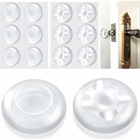 12 Stück selbstklebender Türstopper, Türstopper aus Silikonkautschuk, runder Türstopper, transparenter Türstopper, Türschutz, 4,7 cm